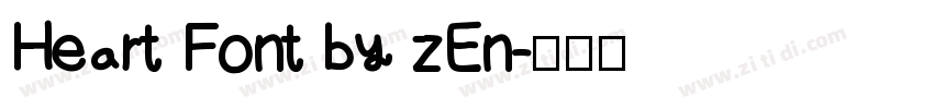 Heart Font by zEn字体转换
